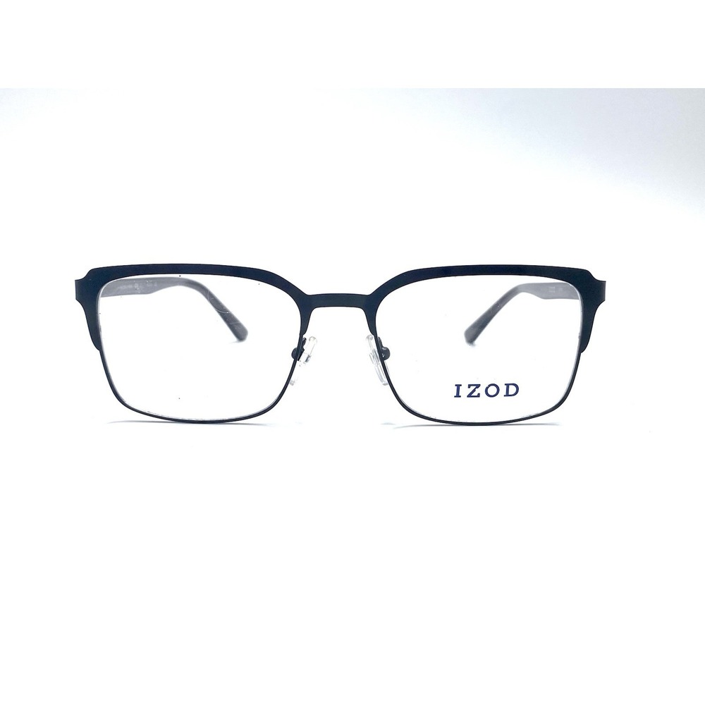 New IZOD Matte Rectangular Lightweight Glasses Italy IZ 2117 Black 54 18 145